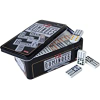 Engelhart- Gran Juego de dominó en una Caja de Metal - Juego táctica para niños y Adultos (Doble 12)